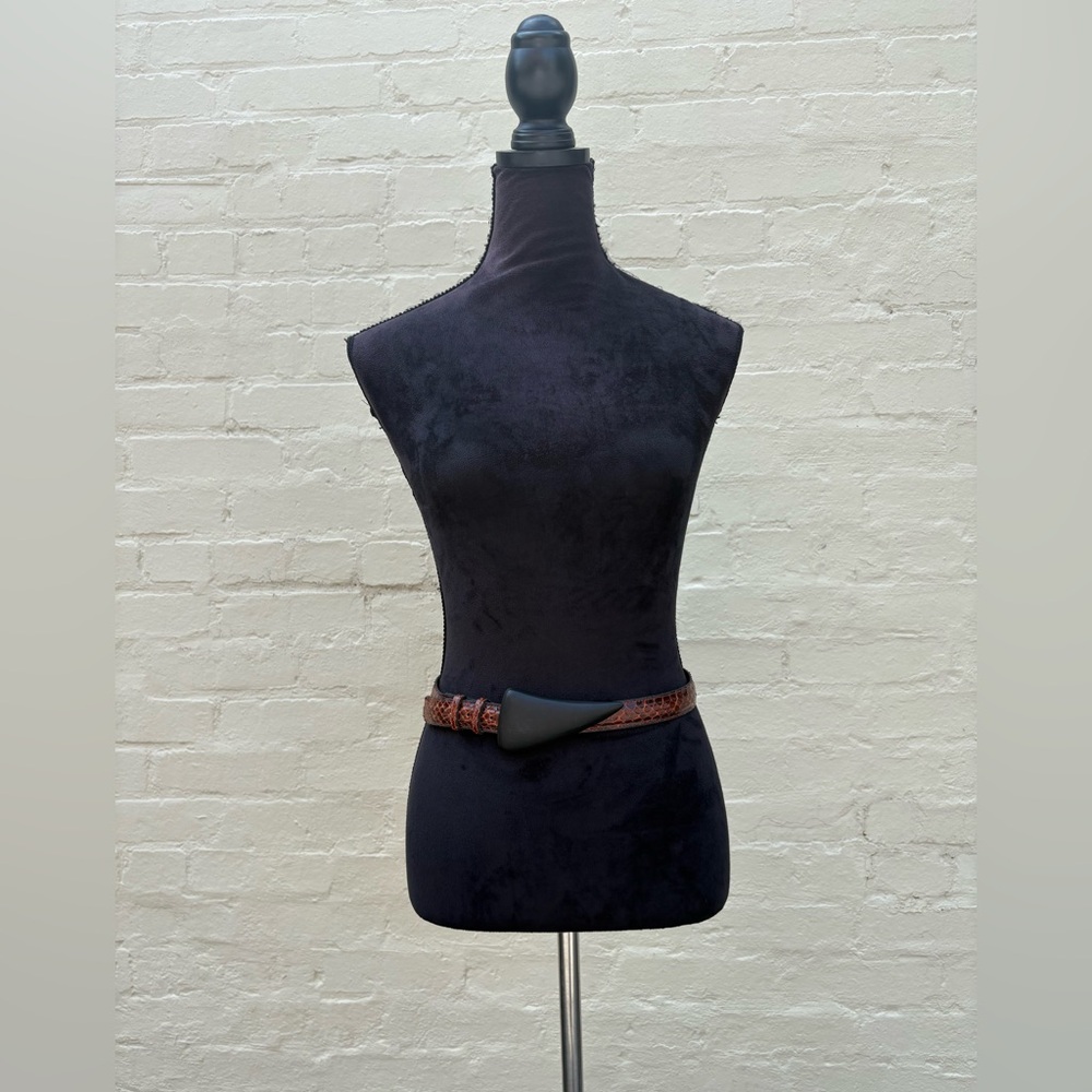 Vintage Snakeskin Belt w/ Stunning Buckle - Picture 2 of 5